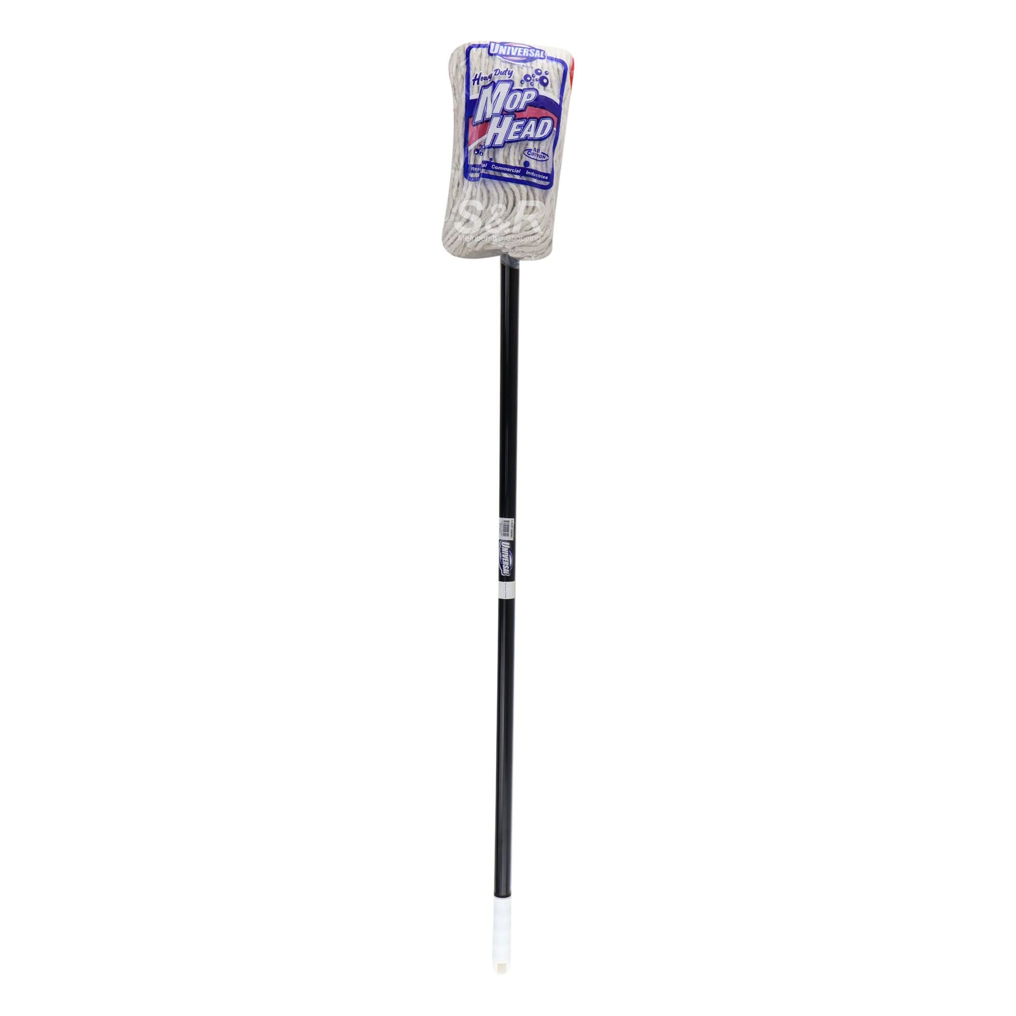 Universal Heavy Duty 4ft Mop Head All Cotton with Handle 1pc